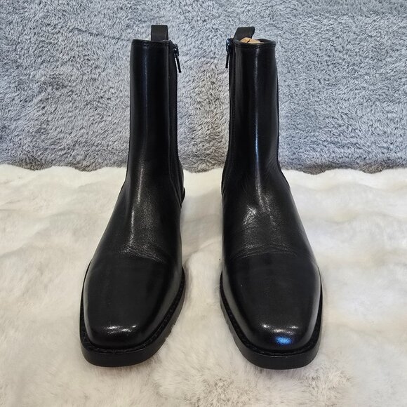 Madewell Idris Black Leather Ankle Boot Bootie Women Sizes NEW Western Inspired - Picture 7 of 12